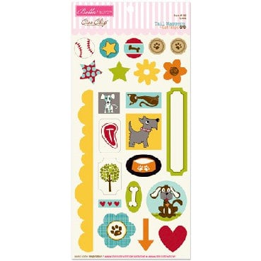 Bella Blvd - Tail Waggers and Cat Naps Collection - Ciao Chip - Self Adhesive Chipboard - Icons