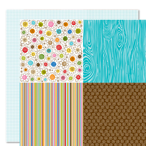 Bella Blvd - Family Dynamix Collection - 12 x 12 Double Sided Paper - Quadrants