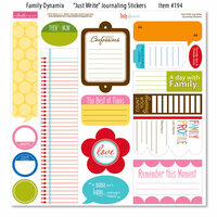 Bella Blvd - Family Dynamix Collection - 12 x 12 Cardstock Stickers - Just Write