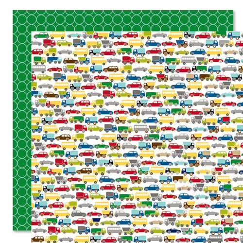 Bella Blvd - Mr. Boy Collection - 12 x 12 Double Sided Paper - Traffic Jam