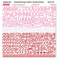Bella Blvd - Sophisticates Collection - 12 x 12 Cardstock Stickers - Quattrofina Alphabets - Peep and Saffron