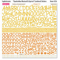 Bella Blvd - Sophisticates Collection - 12 x 12 Cardstock Stickers - Quattrofina Alphabets - Mustard and Apricot