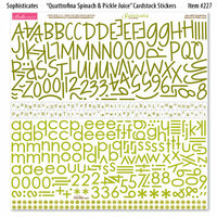 Bella Blvd - Sophisticates Collection - 12 x 12 Cardstock Stickers - Quattrofina Alphabets - Spinach and Asparagus