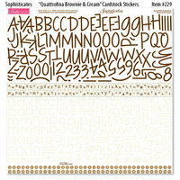 Bella Blvd - Sophisticates Collection - 12 x 12 Cardstock Stickers - Quattrofina Alphabets - Brownie and Cream