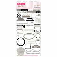 Bella Blvd - Sophisticates Collection - Ciao Chip - Self Adhesive Chipboard - Essentials - Oyster and Oreo