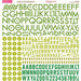Bella Blvd - Sophisticates Collection - 12 x 12 Cardstock Stickers - Alphabet - Green