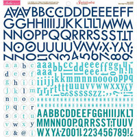Bella Blvd - Sophisticates Collection - 12 x 12 Cardstock Stickers - Alphabet - Blue