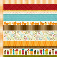Bella Blvd - Finally Fall Collection - 12 x 12 Double Sided Paper - Borders