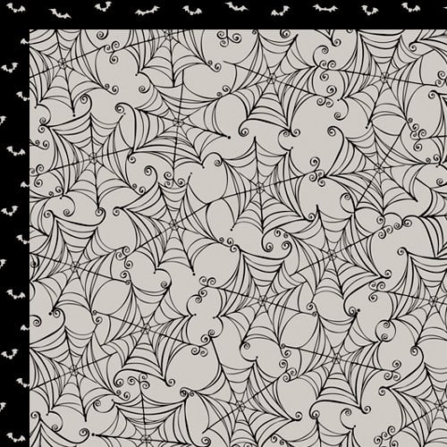 Bella Blvd - Too Cute to Spook Collection - Halloween - 12 x 12 Double Sided Paper - Cob Webs