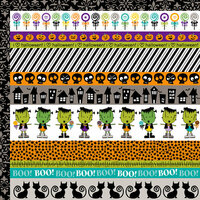 Bella Blvd - Too Cute to Spook Collection - Halloween - 12 x 12 Double Sided Paper - Borders