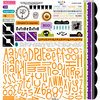 Bella Blvd - Too Cute to Spook Collection - Halloween - 12 x 12 Cardstock Stickers - Alphabet and Bits