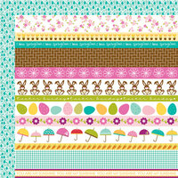 Bella Blvd - Spring Flings and Easter Things Collection - 12 x 12 Double Sided Paper - Borders