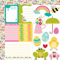 Bella Blvd - Spring Flings and Easter Things Collection - 12 x 12 Double Sided Paper - Cute Cuts