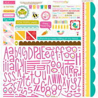 Bella Blvd - Spring Flings and Easter Things Collection - 12 x 12 Cardstock Stickers - Alphabet and Bits