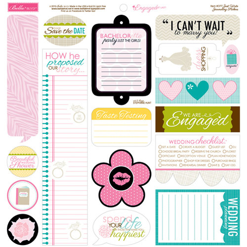 Bella Blvd - Engaged At Last Collection - 12 x 12 Cardstock Stickers - Just Write