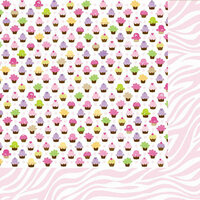 Bella Blvd - Baby Girl Collection - 12 x 12 Double Sided Paper - Baby Cakes