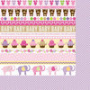 Bella Blvd - Baby Girl Collection - 12 x 12 Double Sided Paper - Borders