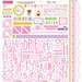 Bella Blvd - Baby Girl Collection - 12 x 12 Cardstock Stickers - Alphabet and Bits