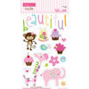 Bella Blvd - Baby Girl Collection - Ciao Chip - Self Adhesive Chipboard - Icons