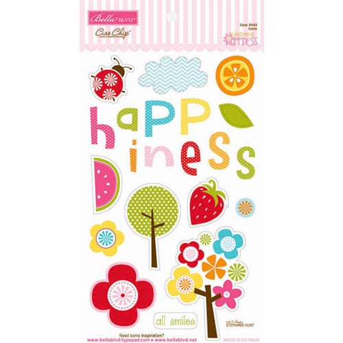 Bella Blvd - Sunshine and Happiness Collection - Ciao Chip - Self Adhesive Chipboard - Icons
