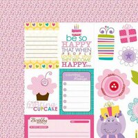 Bella Blvd - Birthday Girl Collection - 12 x 12 Double Sided Paper - Cute Cuts