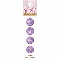 Bella Blvd - Birthday Girl Collection - Buttons - Purple Flowers