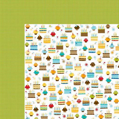 Bella Blvd - Birthday Boy Collection - 12 x 12 Double Sided Paper - Eat Cake