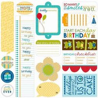 Bella Blvd - Birthday Boy Collection - 12 x 12 Cardstock Stickers - Just Write