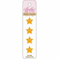 Bella Blvd - Birthday Boy Collection - Buttons - Orange Stars