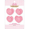 Bella Blvd - Sophisticates Collection - Crochet Hearts - Cotton Candy