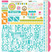 Bella Blvd - Sand and Surf Collection - 12 x 12 Cardstock Stickers - Alphabet and Bits