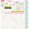 Bella Blvd - Love and Marriage Collection - 12 x 12 Cardstock Stickers - Alphabet and Bits