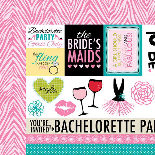 Bella Blvd - Engaged At Last Collection - 12 x 12 Double Sided Paper - Bachelorette Extras