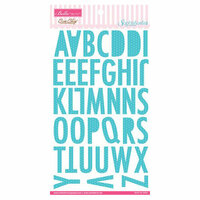 Bella Blvd - All American Collection - Ciao Chip - Self Adhesive Chipboard - Sienna Alphabet - Ice