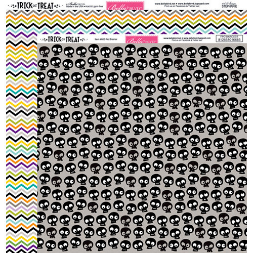 Bella Blvd - Trick or Treat Collection - Halloween - 12 x 12 Double Sided Paper - No Brainer