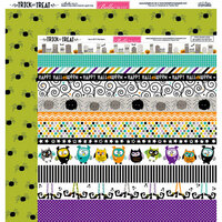 Bella Blvd - Trick or Treat Collection - Halloween - 12 x 12 Double Sided Paper - Borders