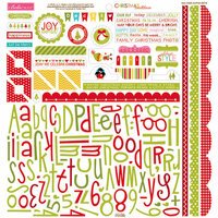Bella Blvd - Christmas Countdown Collection - 12 x 12 Cardstock Stickers - Alphabet and Bits