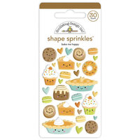 Doodlebug Designs - Pumpkin Spice Collection - Self Adhesive Shape Sprinkles - Bake Me Happy