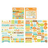 Doodlebug Designs - Pumpkin Spice Collection - Odds and Ends - Die Cut Cardstock Pieces - Chit Chat