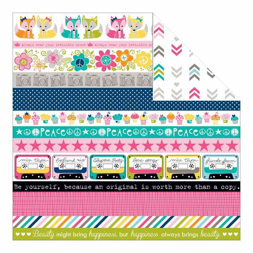 Bella Blvd - Molly Collection - 12 x 12 Double Sided Paper - Borders