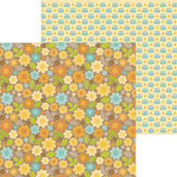 Doodlebug Designs - Pumpkin Spice Collection - 12 x 12 Double Sided Paper - Sunflower Fields