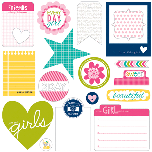 Bella Blvd - Molly Collection - Paper Pieces - Die Cut Cardstock Pieces