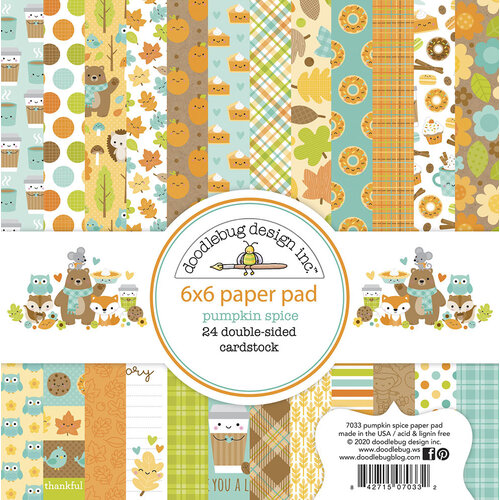 Doodlebug Designs - Pumpkin Spice Collection - 6 x 6 Paper Pad