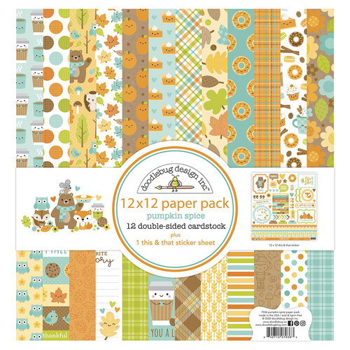 Doodlebug Designs - Pumpkin Spice Collection - 12 x 12 Paper Pack