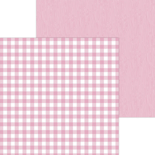 Doodlebug Designs - Monochromatic Collection - 12 x 12 Double Sided Paper - Cupcake Buffalo Check