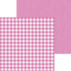 Doodlebug Designs - Monochromatic Collection - 12 x 12 Double Sided Paper - Bubblegum Buffalo Check