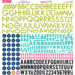 Bella Blvd - Lucky Starz Collection - 12 x 12 Cardstock Stickers - Color Wheel High Five - Alphabets