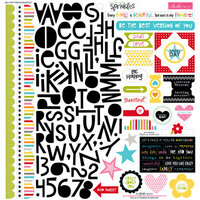 Bella Blvd - Scattered Sprinkles Collection - 12 x 12 Cardstock Stickers - Treasures and Text