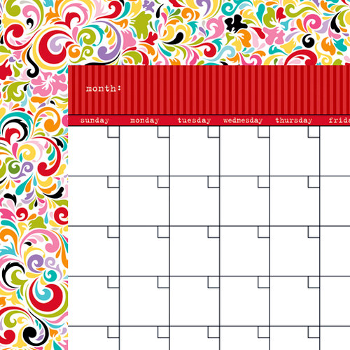 Bella Blvd - Classic Calendars Collection - 12 x 12 Double Sided Paper - McIntosh Calendar