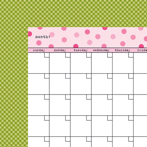 Bella Blvd - Classic Calendars Collection - 12 x 12 Double Sided Paper - Peep Calendar